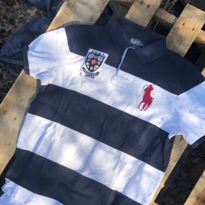 Men’s VTG Ralph Lauren Polo Tee Striped patch